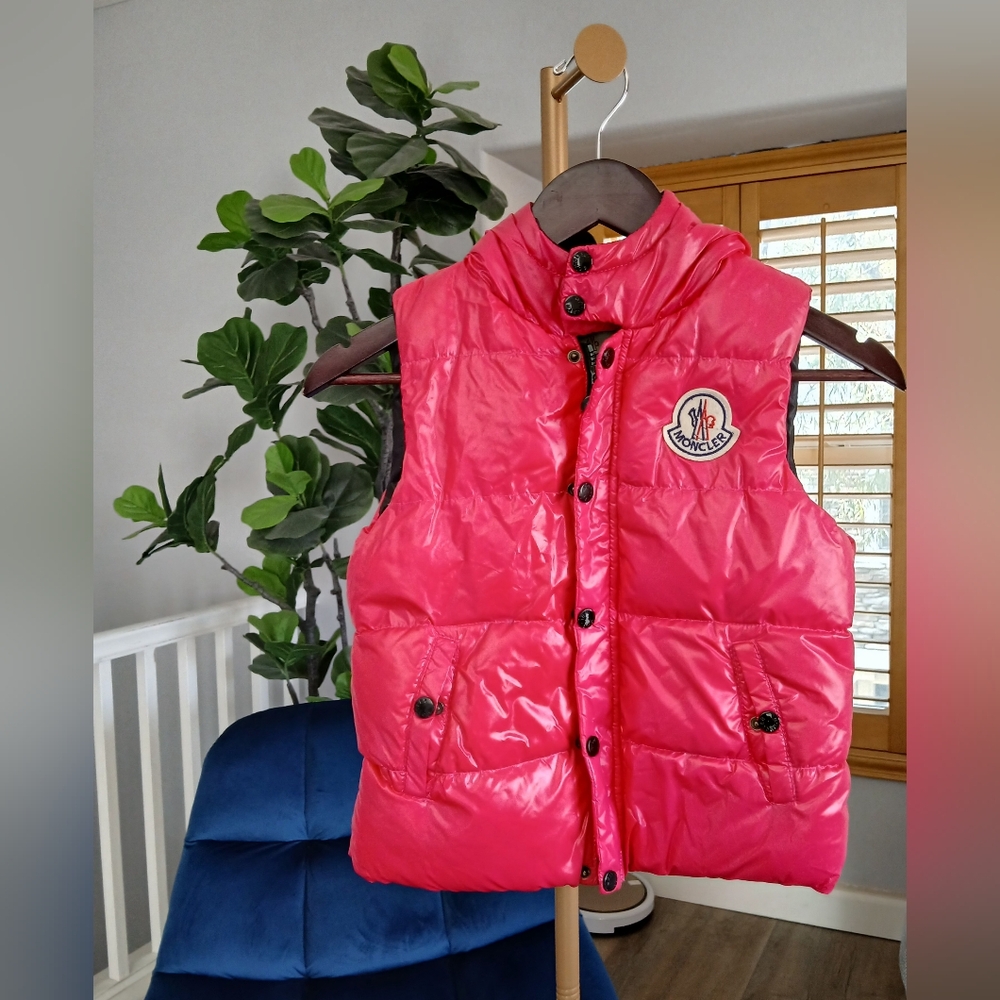 Moncler Pink Kids Puffer Vest